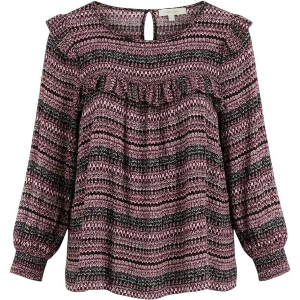 Joie Pure Silk Prairie Blouse Women S Boho Layered Chiffon Ruffle Earthtone $248